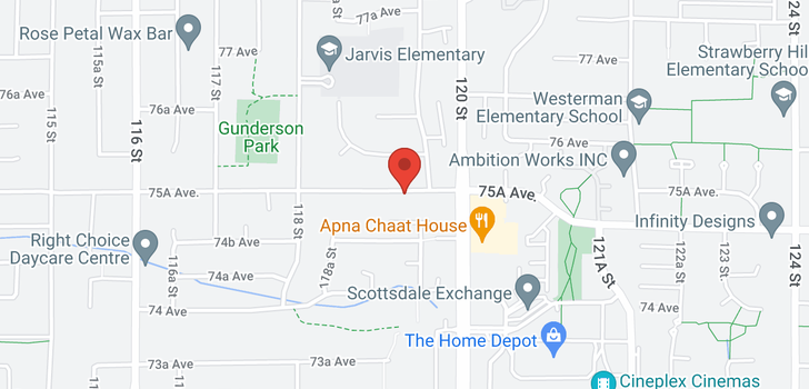 map of 11940 75A AVENUE